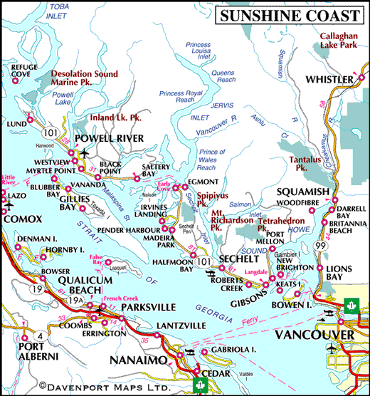 Sunshine Coast Map
