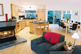 Open Plan Layout of Snowy Creek in Whistler